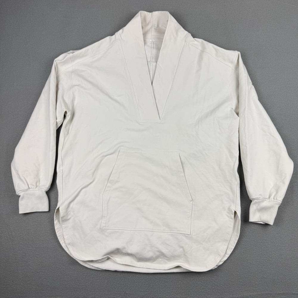 Lululemon LA Oversized Long Sleeve Tunic White Ivory Size 8 Stretch Comfort